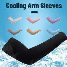 Load image into Gallery viewer, Unisex One Size Compression Cooling Sleeves UV Sun Protection Cooling Arm Sleeves With Thumb Hole Compression Sports Tattoo Cover Up Sleeve For Sports Long Arm Cover Anti-Slip Warmers Outdoor Sports Sunblock Cover
