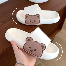 Load image into Gallery viewer, Unisex Summer Slippers Beach Slides Flip Flops Bear Thick Soled Boys Girls Bathroom Shoes Slides Sandals With Thick Sole Non-Slip Beach Pool Slides Open Toe Style Outdoor Slippers For Men And Women
