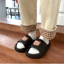 Load image into Gallery viewer, Unisex Summer Slippers Beach Slides Flip Flops Bear Thick Soled Boys Girls Bathroom Shoes Slides Sandals With Thick Sole Non-Slip Beach Pool Slides Open Toe Style Outdoor Slippers For Men And Women
