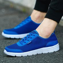 Load image into Gallery viewer, Unisex Summer Sneakers Breathable Casual Shoes Couple Fashion Lace Up Mens Mesh Flats Comfortable Walking Footwear Fashion New Lightweight Casual  Sneakers
