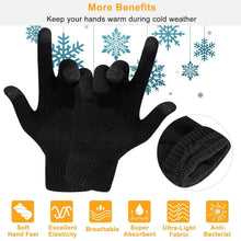 Load image into Gallery viewer, Unisex Winter Knit Gloves Touchscreen
