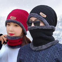 Load image into Gallery viewer, Unisex Winter Scarf Warm Beanies Breathable Hats One Size For Boys Modern Design Cap And Scarf Sets
