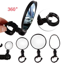 Load image into Gallery viewer, Universal Bike Bicycle Cycling  Mirror Handlebar Wide Angle Rear View Rearview Bike Accessories Bike Helmet Mirror Bike mirror, 2pcs bike rear view mirrors With Wide Angle Convex Mirror Adjustable Rotatable Handlebar For Mountain Bike Off-Road Bike
