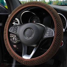 Load image into Gallery viewer, Universal Ice Silk Steering Wheel Cover Wear-resistant Anti-slip Car Accessories Microfiber Breathable Ice Silk Steering Wheel Cover Gear Handbrake Breathable Anti-Slip Warm  Steering Wheel Cover Winter Cool Summer Cover Interior
