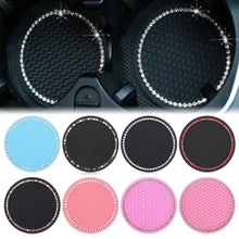 Load image into Gallery viewer, Universal Vehicle Bling Cup Holder Bling Glitter Acrylic Diamond Car Coaster PVC Travel Auto Cup Mats Insert Coaster Anti Slip Crystal Vehicle Bling Car Coasters Pink PVC Travel Auto Cup Holder Insert Coaster Anti Slip Crystal Vehicle Interior Accessories
