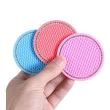 Load image into Gallery viewer, Universal Vehicle Bling Cup Holder Bling Glitter Acrylic Diamond Car Coaster PVC Travel Auto Cup Mats Insert Coaster Anti Slip Crystal Vehicle Bling Car Coasters Pink PVC Travel Auto Cup Holder Insert Coaster Anti Slip Crystal Vehicle Interior Accessories
