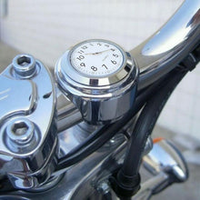 Load image into Gallery viewer, Universal Waterproof 7/8 Motorcycle Bike Handlebar Mount Clock Watch Quartz Watch Motorcycle Handlebar Mount Watch Dial Clock Universal Waterproof Silver Tone Clock Aluminum Luminous Clock For Motorbike

