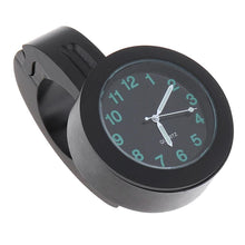 Load image into Gallery viewer, Universal Waterproof Motorbike Clock  Night Light Motorcycle Handlebar Mount Clock Watch Dial Bike Handlebar Clock Watch Motorcycle Handlebar Mount Watch Clock Set with Anti-Skid Pad Wrench Universal Waterproof Black
