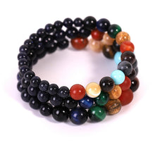 Load image into Gallery viewer, Universe Planets Solar System Galaxy Bracelets For Men Women Couple Natural Stone Bracelet Jewelry Natural Stone Semi-Precious Gemstones Beaded Bracelets For Men Women Healing Crystal Stretch Beaded Bracelet
