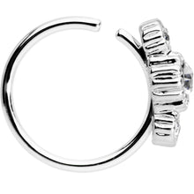 Load image into Gallery viewer, 20G 5/16 Clear CZ Gem Fashion Fusion Seamless Circular Ring
