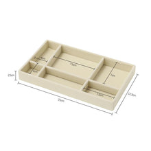 Load image into Gallery viewer, Upgrade Velvet Jewelry Storage Box Necklace Stackable Display Tray Bracelet Earring Organizers Handicrafts Drawer Box Grey Stackable Jewelry Inserts Compartments Velvet Display Storage Box for Necklace
