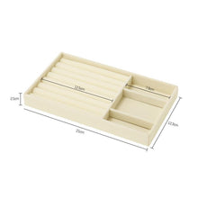 Load image into Gallery viewer, Upgrade Velvet Jewelry Storage Box Necklace Stackable Display Tray Bracelet Earring Organizers Handicrafts Drawer Box Grey Stackable Jewelry Inserts Compartments Velvet Display Storage Box for Necklace
