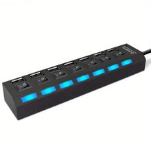 Load image into Gallery viewer, USB 2.0 Adapter Hub Power On/ Off Switch For PC Laptop Computer
