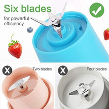 Load image into Gallery viewer, USB Electric Juicer Mini Portable Blender Electric Usb Juice Maker Juicer Bottle Blender Grinder Mixer Rechargeable Juicer Bottle Fruit Mixers Fruit Extractors Multifunction Juice Maker Machine Blender Smoothies
