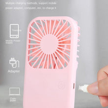 Load image into Gallery viewer, USB Mini Fan Portable Pocket Fan Cartoon Handheld Desktop Rechargeable Standing Fan Three Gear Wind Speed Regulation Battery Operated USB Small Fan with 3 Speeds for Home Office Car Outdoor Travel
