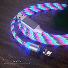 Load image into Gallery viewer, USB Phone  Magnet Phone Charger Cord Cable Car Phone Charger Mobile USB Magnetic Cable Micro USB Phones Cable Car Data Line Streamer Data Cable Fast Charging 360 Degree Magnetic USB Magnetic Cable Micro USB Magnet Phone Charger Cord
