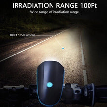 Load image into Gallery viewer, USB Rechargeable LED Display Light Bike Front Light Headlights Electric Horn Bell Cycling Rainproof Flashlight Waterproof Bicycle Lights With Horn Bike Lights For Road Electric Scooter And Mountain Bike Night Safety Flashlight
