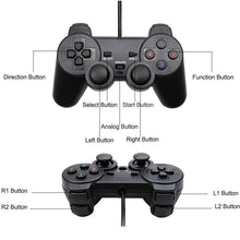 Load image into Gallery viewer, USB Wired Controller Gamepad For Computer Laptop Joystick Black Vibration PC Game Joystick Double Vibration Feedback Motors Fit for PC Computer
