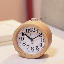 Load image into Gallery viewer, USB/AAA Powered LED Digital Clock Wooden Alarm Clock Table Clock Wooden Digital Alarm Clock with Wireless Charging 3 Alarms LED Display Sound Control and Snooze Dual for Bedroom Bedside Office Voice Control Electronic Clock Desktop Decor
