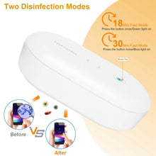 Load image into Gallery viewer, UV Light Sanitizer Box Portable 10w Phone Wireless Charging Disinfection Lamp
