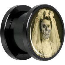 Load image into Gallery viewer, Undead Bride and Groom Halloween Black Anodized Plug Set 1/2
