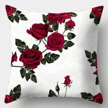 Load image into Gallery viewer, Valentines Day Red Heart And Flowers Pillow Cover Decorative Cushion Case Home Decor Sofa Couch Bedroom Car Flower Pillow Covers Love Pillow Covers Decorative Linen Square Throw Pillow Covers Couple Cushion Cases Home Decor for Sofa Bedroom Car  45x45cm
