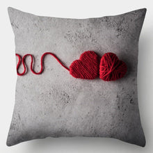 Load image into Gallery viewer, Valentines Day Red Heart And Flowers Pillow Cover Decorative Cushion Case Home Decor Sofa Couch Bedroom Car Flower Pillow Covers Love Pillow Covers Decorative Linen Square Throw Pillow Covers Couple Cushion Cases Home Decor for Sofa Bedroom Car  45x45cm
