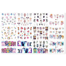 Load image into Gallery viewer, Valentines Heart Letter Flower Nail Stickers Sliders For Nails Water Decals Sticker Tips Manicure Decals for Nail Art Decoration Including Hearts Stars Letters Bowknot Leaves Flowers Plants Fruits Butterflies Nail Art Decoration
