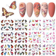 Load image into Gallery viewer, Valentines Heart Letter Flower Nail Stickers Sliders For Nails Water Decals Sticker Tips Manicure Decals for Nail Art Decoration Including Hearts Stars Letters Bowknot Leaves Flowers Plants Fruits Butterflies Nail Art Decoration
