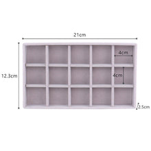 Load image into Gallery viewer, Velvet Jewelry Box Display Tray Drawer Storage Jewelry Holder For Ring Earrings Necklace Bracelet Soft Velvet Organizer Case Velvet Display Holder for Earrings Ring Bracelet Necklace
