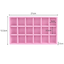 Load image into Gallery viewer, Velvet Jewelry Box Display Tray Drawer Storage Jewelry Holder For Ring Earrings Necklace Bracelet Soft Velvet Organizer Case Velvet Display Holder for Earrings Ring Bracelet Necklace
