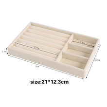 Load image into Gallery viewer, Velvet Jewelry Display Stackable Exquisite Jewelry Holder Portable Ring Earrings Necklace Organizer Box organizer Velvet Drawer Organizer Showcase Jewelry Storage for Bracelet Necklace Earring Ring
