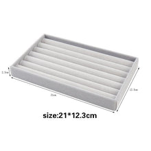 Load image into Gallery viewer, Velvet Jewelry Display Stackable Exquisite Jewelry Holder Portable Ring Earrings Necklace Organizer Box organizer Velvet Drawer Organizer Showcase Jewelry Storage for Bracelet Necklace Earring Ring
