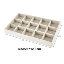 Load image into Gallery viewer, Velvet Jewelry Display Stackable Exquisite Jewelry Holder Portable Ring Earrings Necklace Organizer Box organizer Velvet Drawer Organizer Showcase Jewelry Storage for Bracelet Necklace Earring Ring
