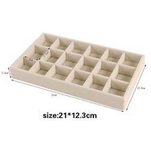 Load image into Gallery viewer, Velvet Jewelry Display Stackable Exquisite Jewelry Holder Portable Ring Earrings Necklace Organizer Box organizer Velvet Drawer Organizer Showcase Jewelry Storage for Bracelet Necklace Earring Ring
