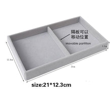 Load image into Gallery viewer, Velvet Jewelry Display Stackable Exquisite Jewelry Holder Portable Ring Earrings Necklace Organizer Box organizer Velvet Drawer Organizer Showcase Jewelry Storage for Bracelet Necklace Earring Ring

