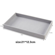 Load image into Gallery viewer, Velvet Jewelry Display Stackable Exquisite Jewelry Holder Portable Ring Earrings Necklace Organizer Box organizer Velvet Drawer Organizer Showcase Jewelry Storage for Bracelet Necklace Earring Ring
