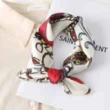 Load image into Gallery viewer, Versatile Square Silk Scarf For Women Fashionable Printed Small Neck Scarfs Office Lady Hair Band Foulard Hand For Female Bandana Shawl
