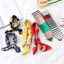 Load image into Gallery viewer, Versatile Square Silk Scarf For Women Fashionable Printed Small Neck Scarfs Office Lady Hair Band Foulard Hand For Female Bandana Shawl
