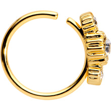 Load image into Gallery viewer, 20G Clear CZ Gold Tone Fashion Fusion Seamless Circular Ring
