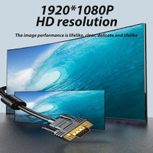 Load image into Gallery viewer, VGA Cable 1080P HD Male To Male Bold Extension Cable Cord Gold Plated Connectors Support 1080P Full HD For Computer Laptop Projector HDTV Monitor
