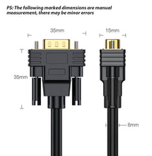 Load image into Gallery viewer, VGA Cable 1080P HD Male To Male Bold Extension Cable Cord Gold Plated Connectors Support 1080P Full HD For Computer Laptop Projector HDTV Monitor
