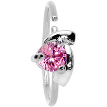 Load image into Gallery viewer, 20G 3/8 Pink Gem Sassy Seamless Circular Ring
