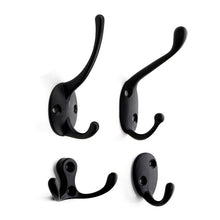 Load image into Gallery viewer, Vintage Hangers Hook Zinc Alloy Wall Hook Bronze Cloth Coat Bag Hat Hanging Hooks Bathroom Kitchen Antique Racks with Screws Vintage Antique Iron Bronze Hooks
