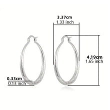 Load image into Gallery viewer, Vintage Pattern Large Hoop Earrings
