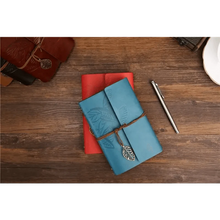 Load image into Gallery viewer, Vintage PU Leather Diary Notebook Journal  Retro Book Traveler Planners Office School Supplies

