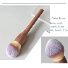 Load image into Gallery viewer, Vintage Style 1Pcs European Wood Handle Makeup Brush High Quality Loose Powder Brush Foundation Brush Super Soft Theatre Makeup
