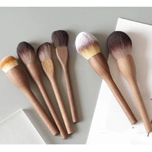 Load image into Gallery viewer, Vintage Style 1Pcs European Wood Handle Makeup Brush High Quality Loose Powder Brush Foundation Brush Super Soft Theatre Makeup
