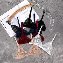 Load image into Gallery viewer, Vintage Style Women's Thin Bra Without Chest Pad Fashionable Sexy Lace Bra Back Buckle Tube Top Women's  Underwear Summer Clothes
