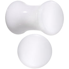 Load image into Gallery viewer, White UV Acrylic Saddle Plug Set 4mm to 25mm
